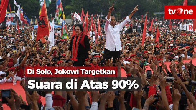 Kampanye di Solo, Jokowi Targetkan Suara di Atas 90 Persen