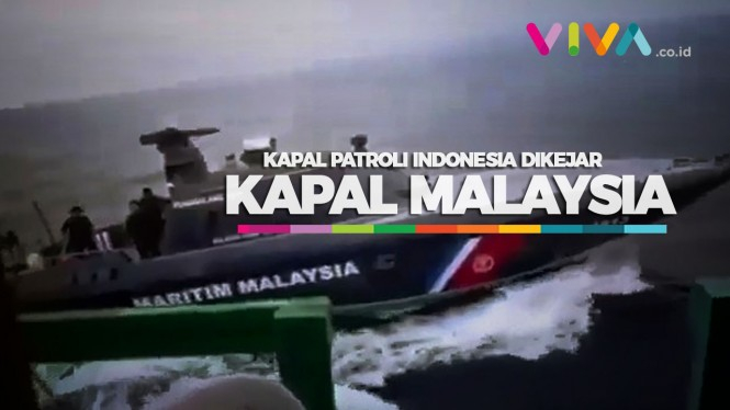 VIDEO: Kapal Maritim Malaysia Pepet Kapal Patroli Indonesia