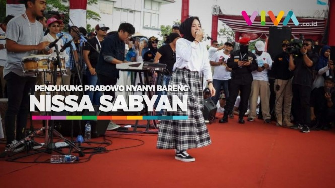 Nissa Sabyan Diantara Ribuan Pendukung Prabowo