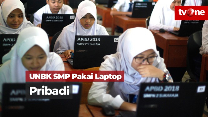 Pelaksanaan UNBK SMP Pakai Laptop Pribadi Milik Siswa