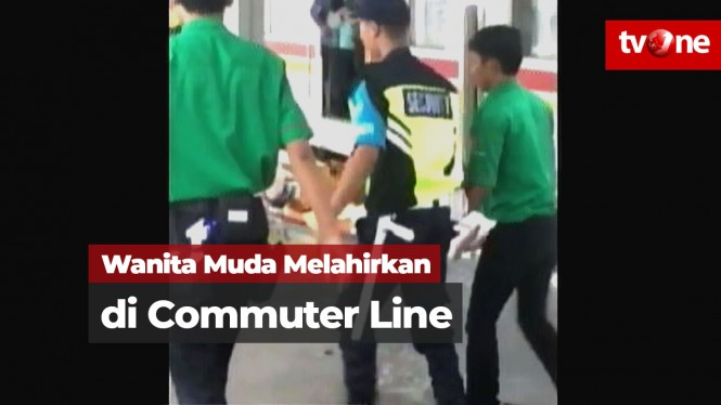 Wanita Muda Melahirkan Bayi Secara Prematur di KRL