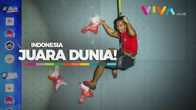Detik-detik Alfian Bawa Indonesia Juara Climbing Dunia