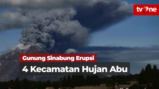 Gunung Sinabung Erupsi, 4 Kecamatan Terkena Hujan Abu