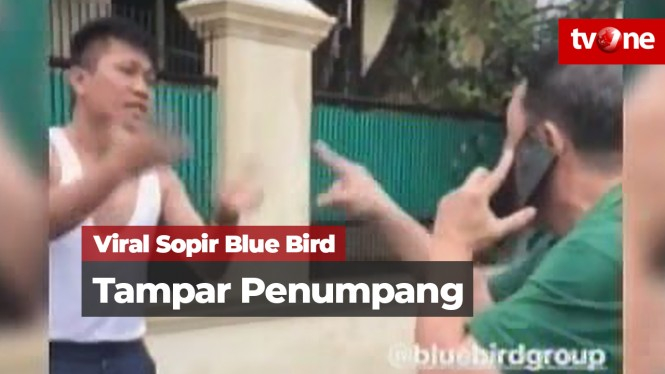 Aksi Preman Sopir Blue Bird Tampar Penumpang
