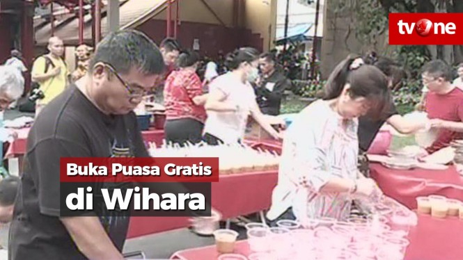 Indahnya Kerukunan Beragama, Buka Puasa Gratis di Wihara