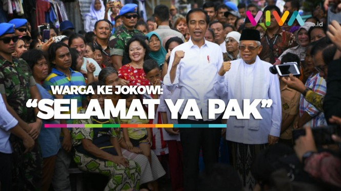 VIDEO: Pidato Kemenangan Jokowi-Ma'ruf Amin di Johar Baru