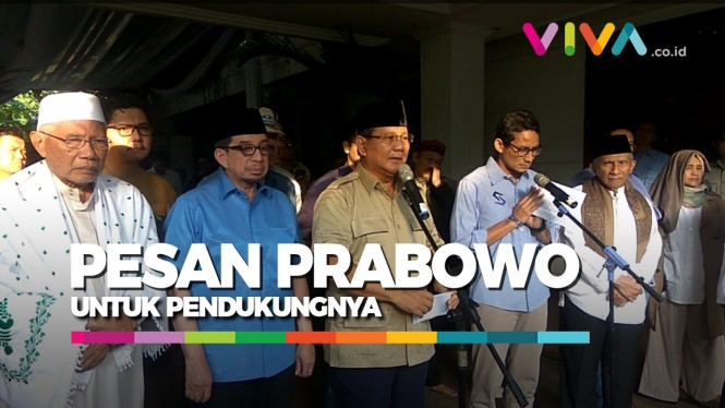 Prabowo Minta Pendukungnya Hormati Penegak Hukum