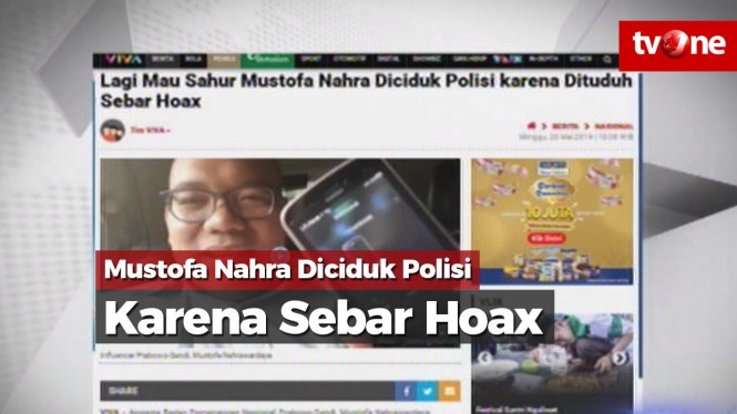 Mustofa Nahra Diciduk Polisi karena Dituduh Sebar Hoax