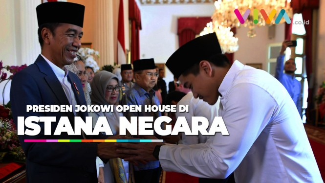 Jokowi Open House di Istana, Kaesang Satu Meja Dengan AHY