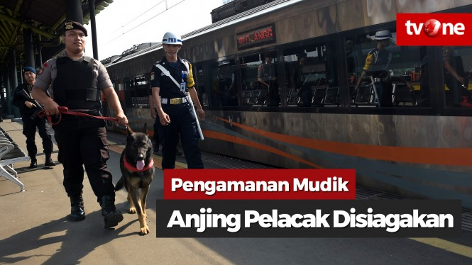 Anjing Pelacak Bantu Pengamanan Mudik di Stasiun