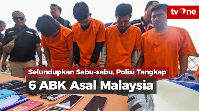 Selundupkan Sabu-sabu, Polisi Tangkap 6 ABK Asal Malaysia