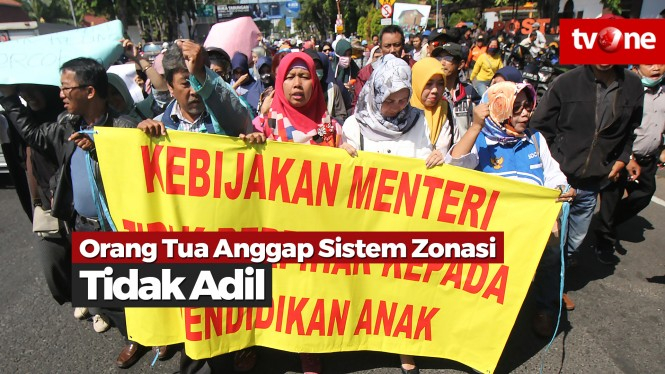 Orang Tua Anggap Sistem Zonasi Tak Adil