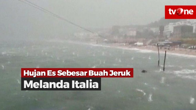 Italia Dilanda Hujan Es Seukuran Buah Jeruk