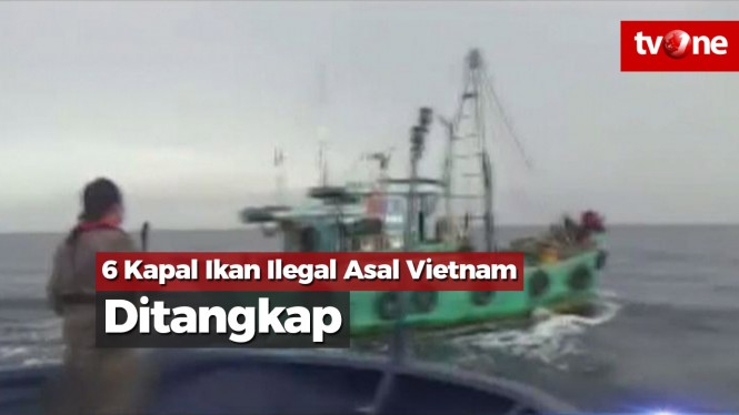 KKP dan Bakamla Tangkap 6 Kapal Ikan Ilegal Asal Vietnam