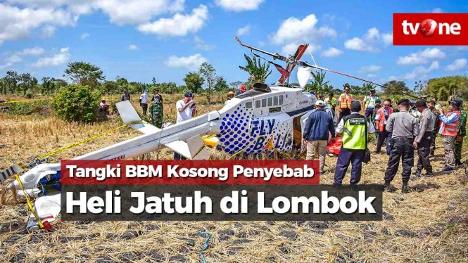 Tangki BBM Kosong Penyebab Helikopter Jatuh di Lombok