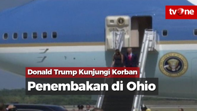 Donald Trump Kunjungi Korban Penembakan di Dayton Ohio