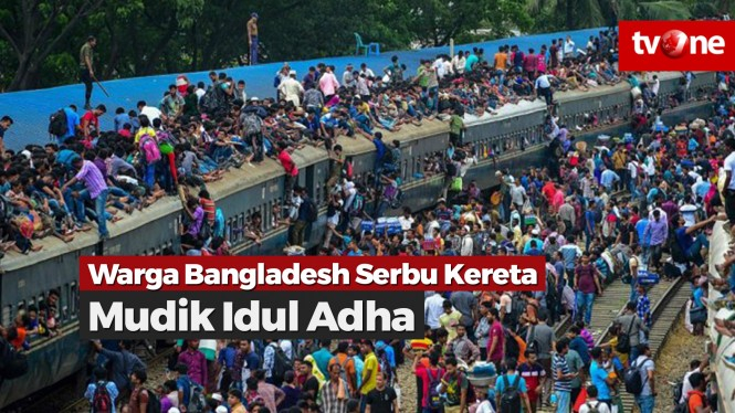 Mudik Idul Adha di Bangladesh, Warga Serbu Kereta dan Kapal