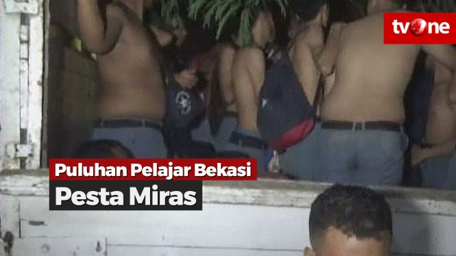 Pesta Miras dan Lem, Puluhan Pelajar Bekasi Ditangkap Polisi