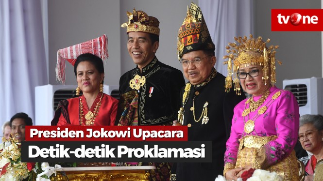 Detik-detik HUT RI ke-74 Jokowi Pakai Baju Adat Klungkung