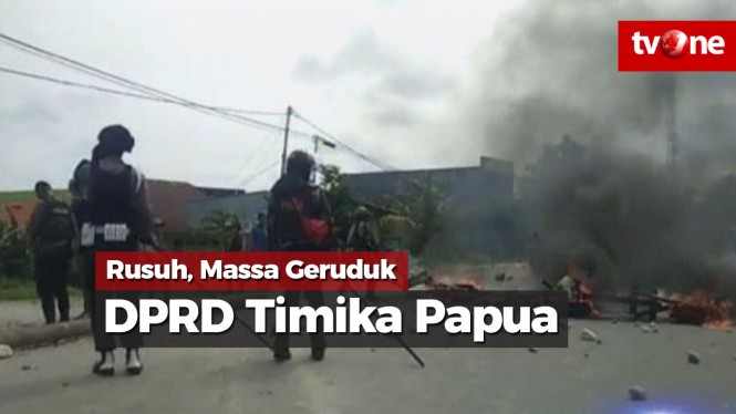Aksi Damai Berakhir Rusuh, Massa Geruduk DPRD Timika Papua