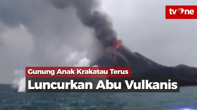 Status Waspada, Anak Krakatau Terus Luncurkan Abu Vulkanis