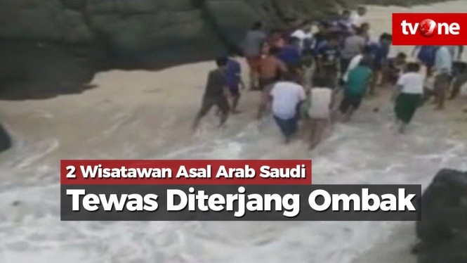 Dua Wisatawan Lombok Asal Arab Saudi Tewas Diterjang Ombak