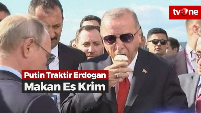 Rusia-Turki Makin Erat, Erdogan Ditraktir Putin Beli Es Krim