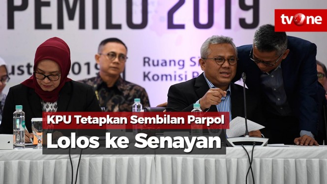 KPU Tetapkan Sembilan Parpol Lolos ke Senayan