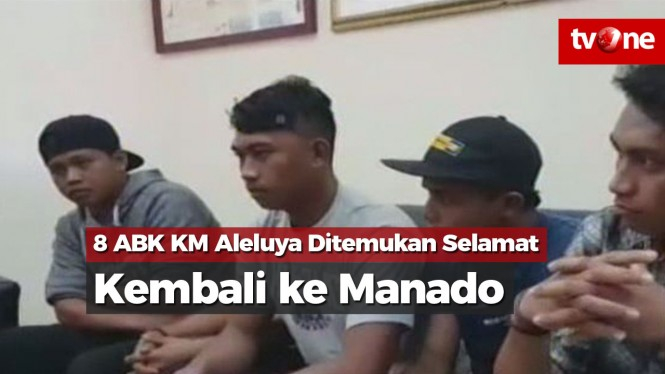 8 ABK KM Aleluya Ditemukan Selamat Kembali ke Manado
