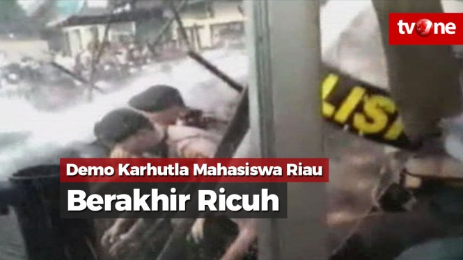 Demo Karhutla Mahasiswa Riau Berakhir Ricuh