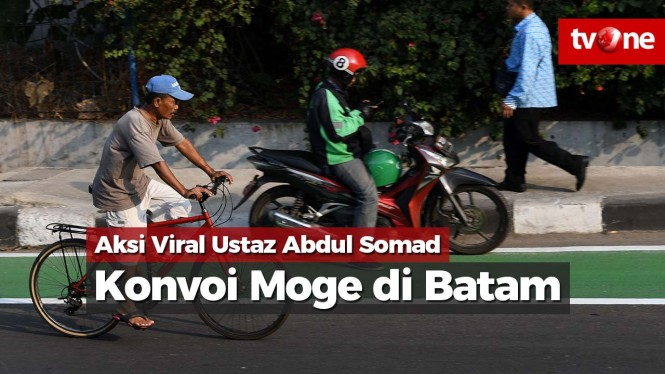 Aksi Viral Ustaz Abdul Somad Konvoi Moge di Batam