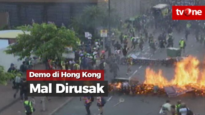 Demo di Hong Kong: Bendera China Dilecehkan dan Mal Dirusak