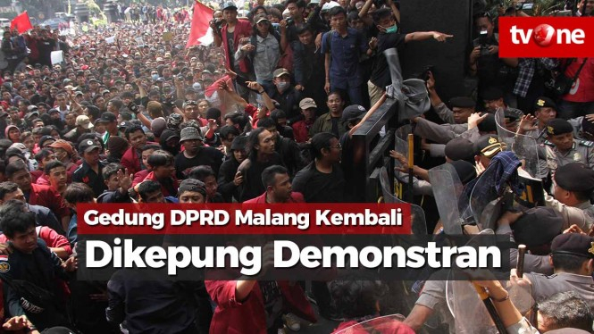 Gedung DPRD Malang Kembali Dikepung Demonstran