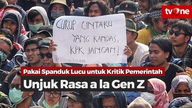 Unjuk Rasa a la Gen Z, Pakai Spanduk Lucu Kritik Pemerintah