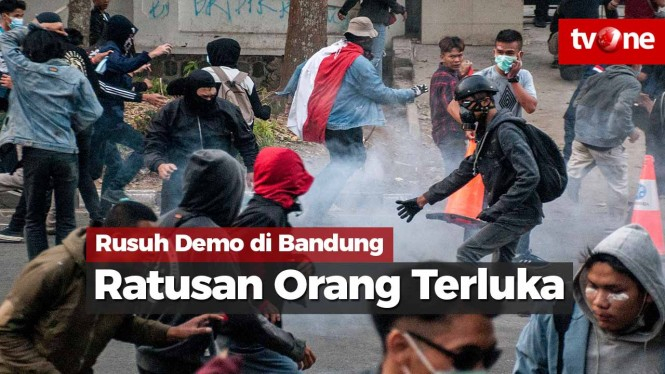 Rusuh Demo di Bandung, Ratusan Orang Terluka Dievakuasi