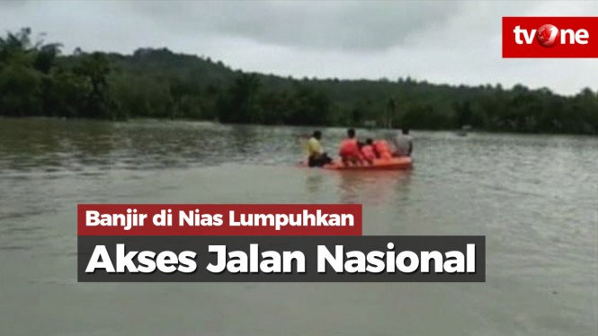 Banjir di Nias Lumpuhkan Akses Jalan Nasional