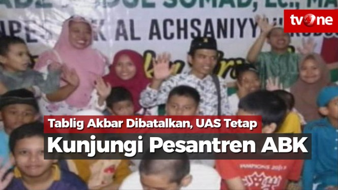 Tablig Akbar Dibatalkan, UAS Tetap Kunjungi Pesantren ABK