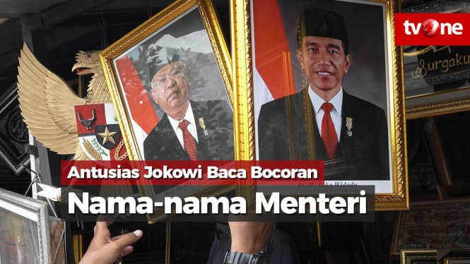 Antusias Jokowi Baca Bocoran Nama Menteri