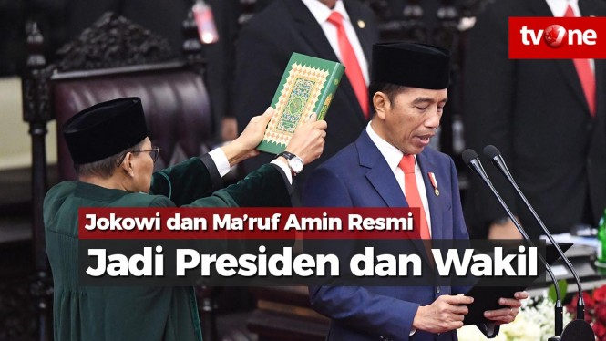 Jokowi dan Maruf Amin Resmi Jadi Presiden dan Wakil Presiden