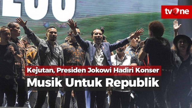 Kejutan, Presiden Jokowi Hadiri Konser Musik Untuk Republik