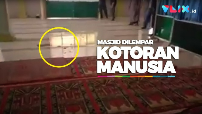 Rekaman CCTV Masjid di Palembang Dilempar Kotoran Manusia
