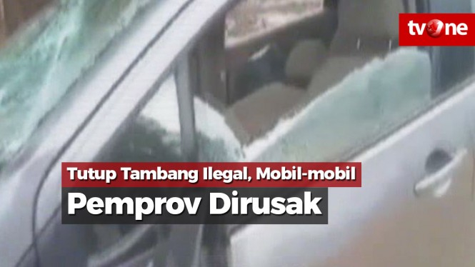 Tutup Tambang Ilegal, Mobil-mobil Pemprov Belitung Dirusak