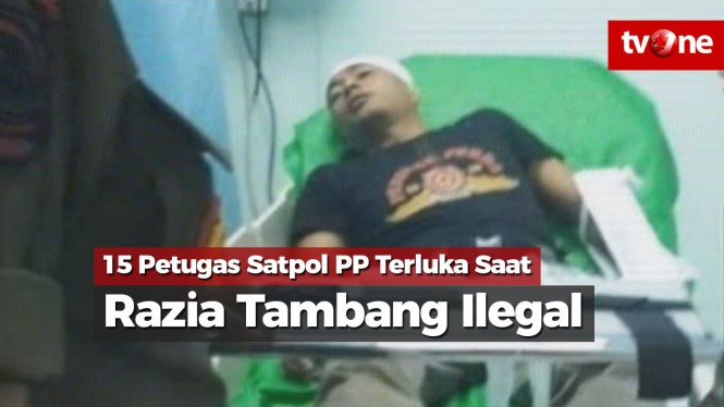 Razia Tambang Ilegal, 15 Petugas Satpol PP Belitung Terluka