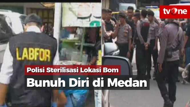 Polisi Sterilisasi Lokasi Bom Bunuh Diri di Medan
