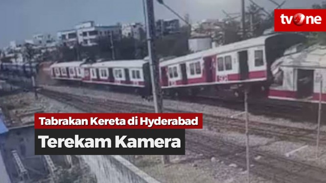 Detik-detik Tabrakan Kereta di Hyderabad