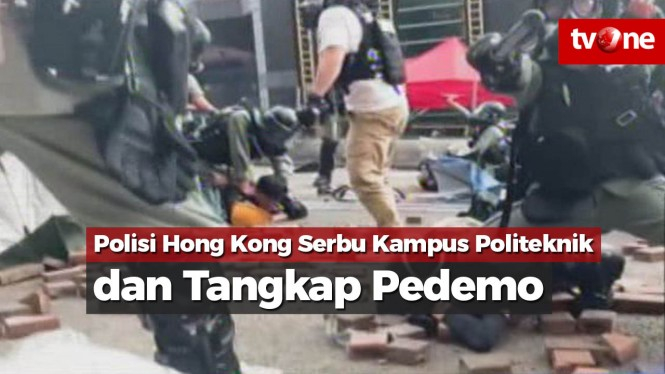 Polisi Hong Kong Serbu Kampus Politeknik dan Tangkap Pedemo