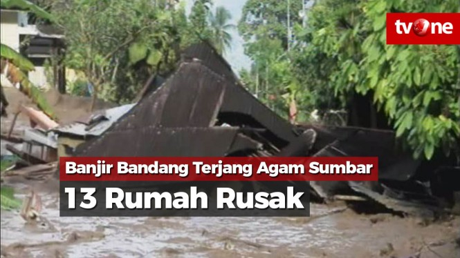 Banjir Bandang Terjang Kabupaten Agam Sumbar, 13 Rumah Rusak