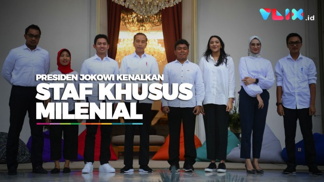 Jokowi Kenalkan 7 Staf Khusus Presiden Milenial