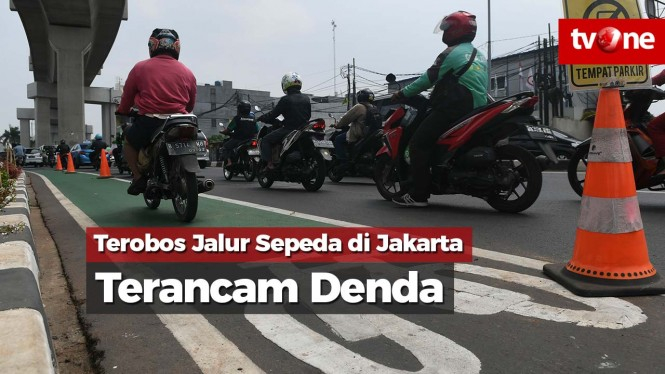 Terobos Jalur Sepeda di Jakarta Terancam Denda