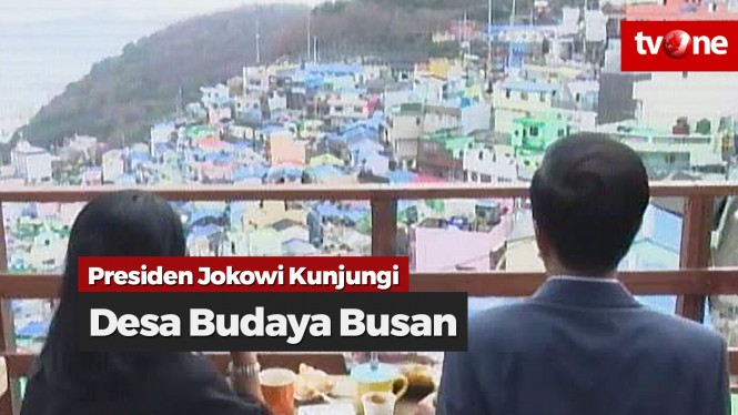 Presiden Joko Widodo Kunjungi Desa Budaya di Busan
